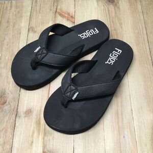 FLOJOS® Flip Flops Small Kids Size 1.0 Black Sandals Summer Pool Beach